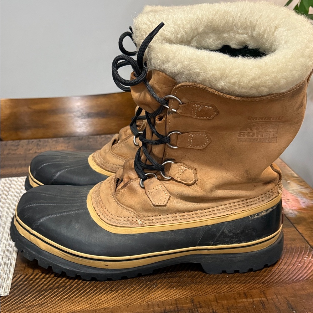 Sorel Big & Tall Men's Black and Tan Snow Boots